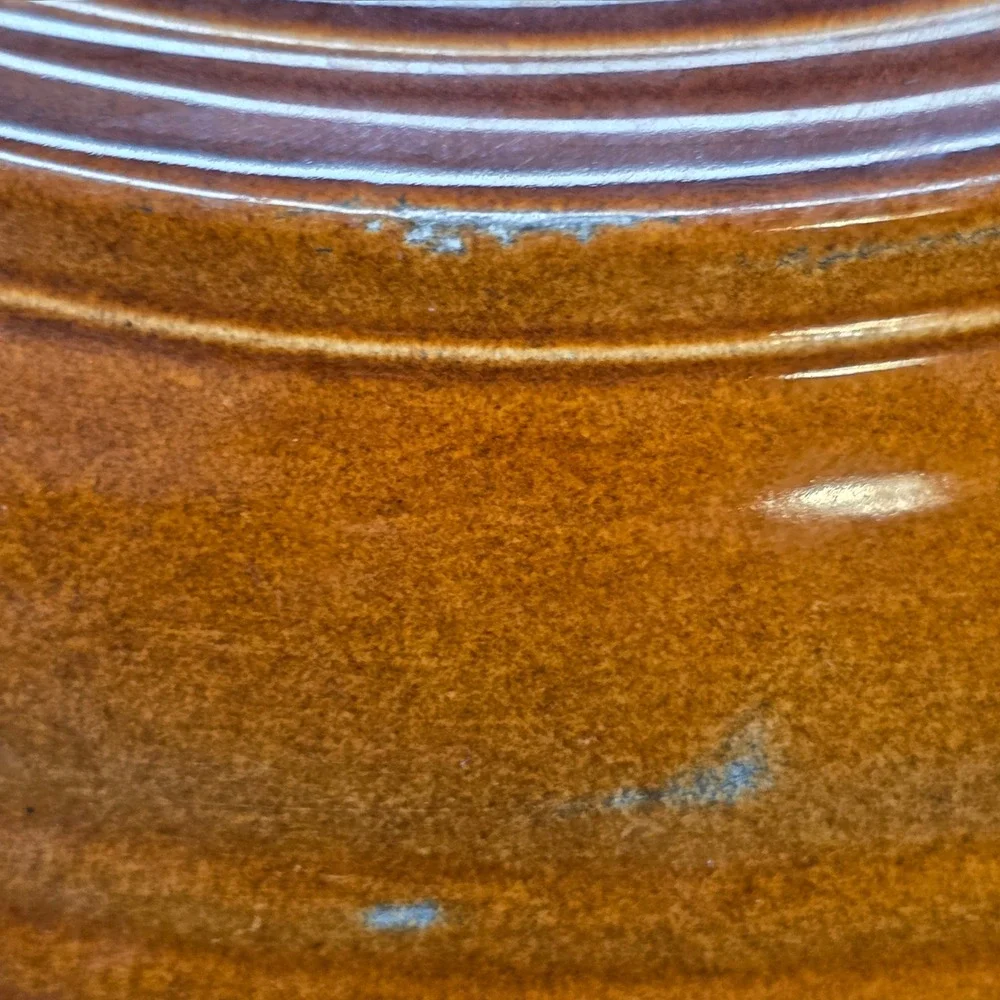 1967 Vintage Fiesta Sheffield Amberstone Brown Oval Serving Platter 12.5